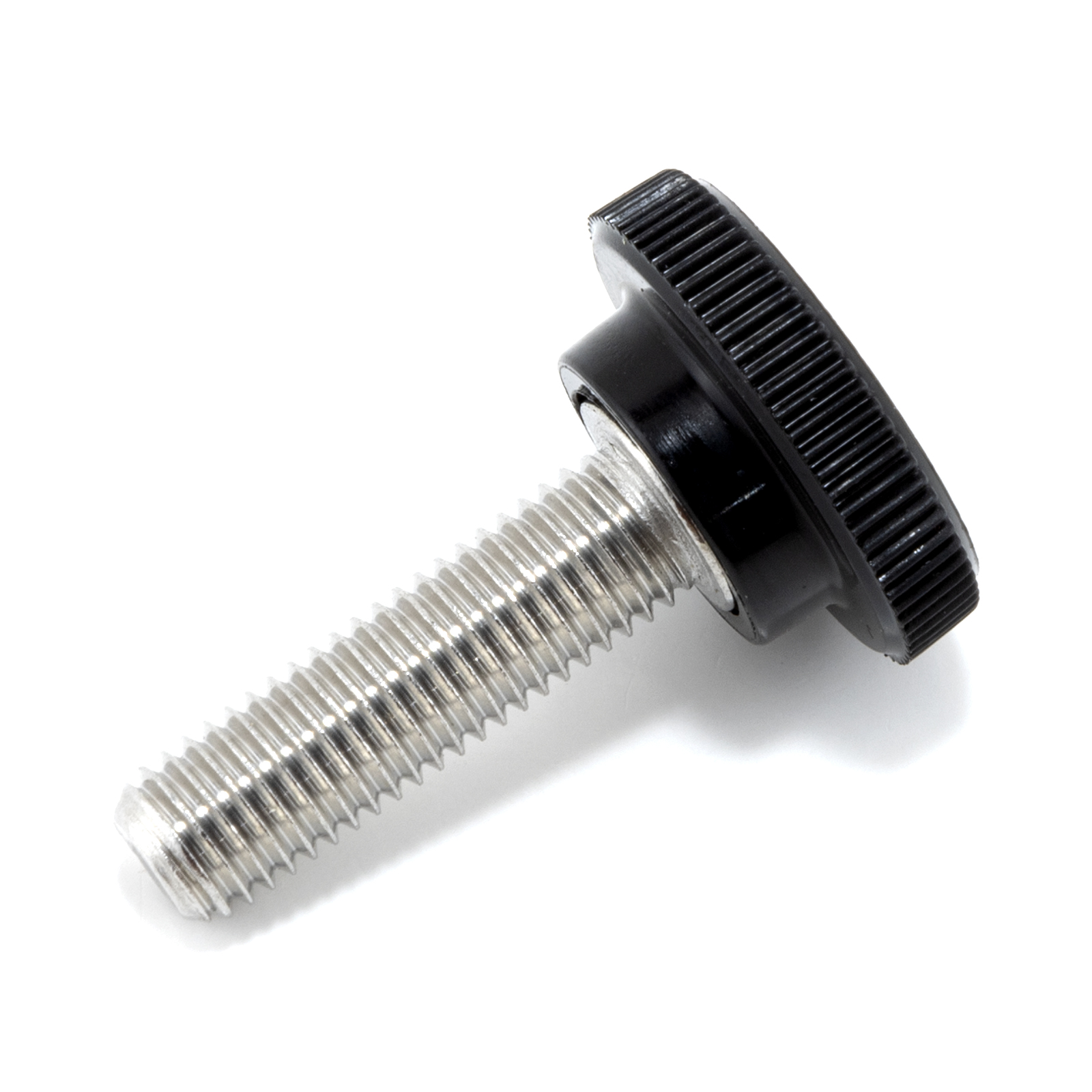 1/4"-28 X 7/8" Black Knurled Round - Thumb Screw Depot®